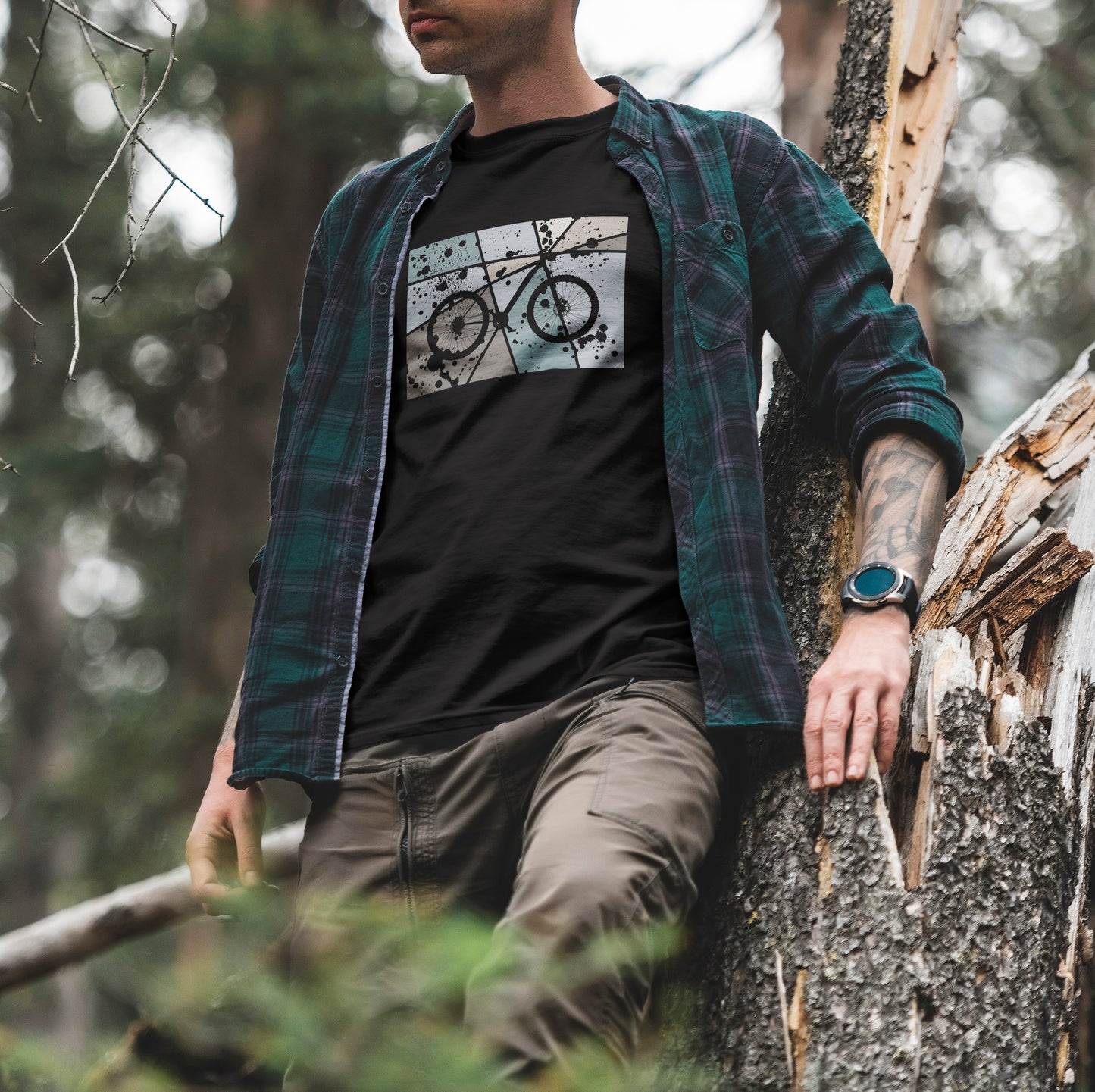 Playera MTB Geometrico