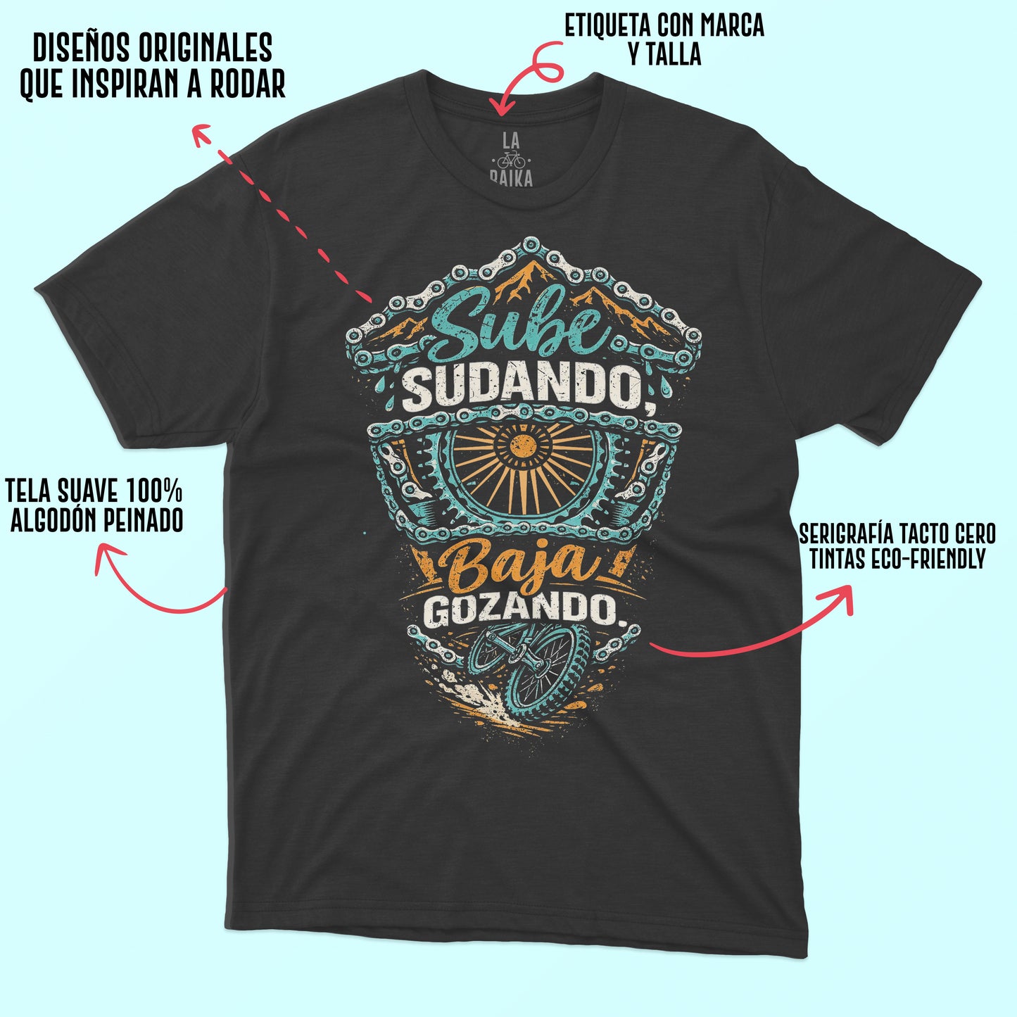 Playera MTB Sube Sudando