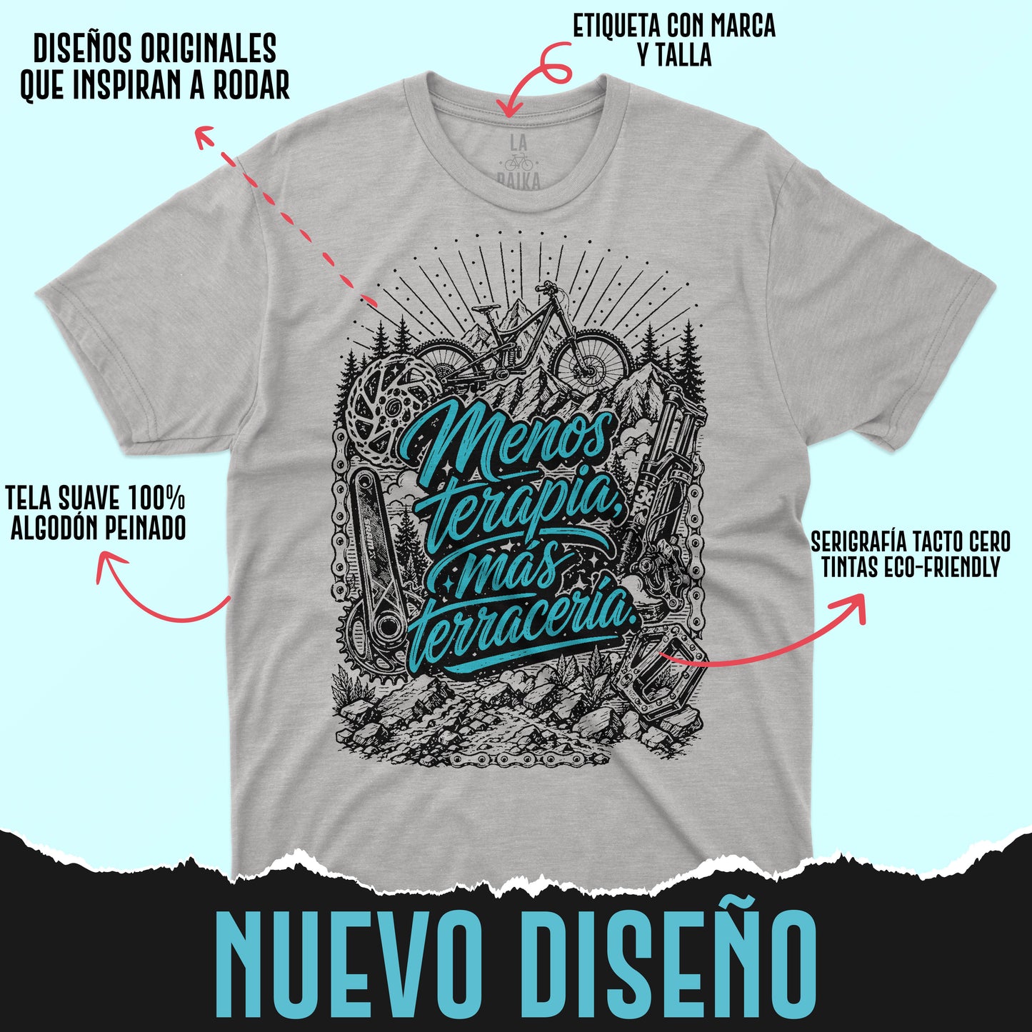 Playera Menos terapia Más Terraceria